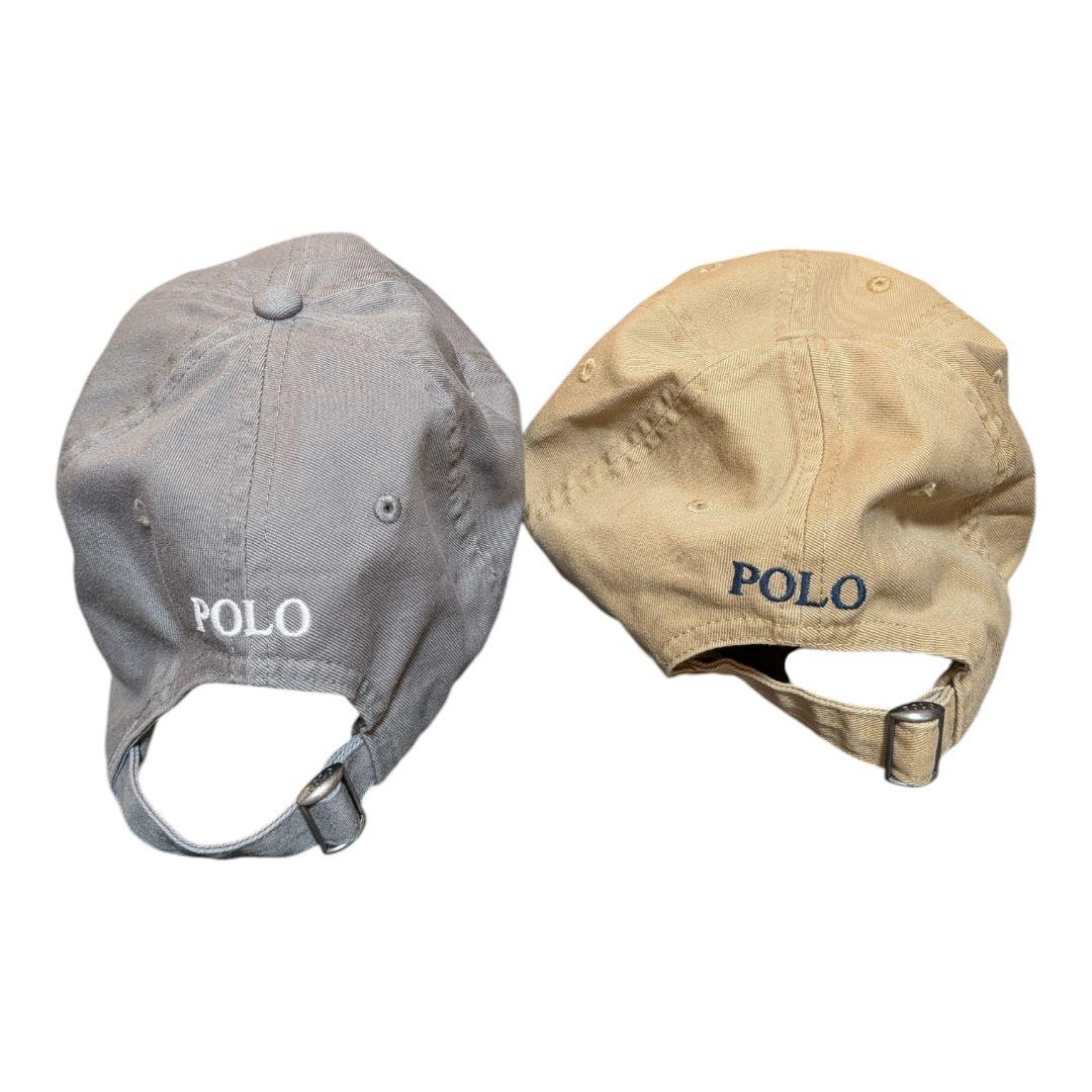 ​【極美品.未使用】ポロラルフローレン キャップ 2点セット(ベージュ.グレー)