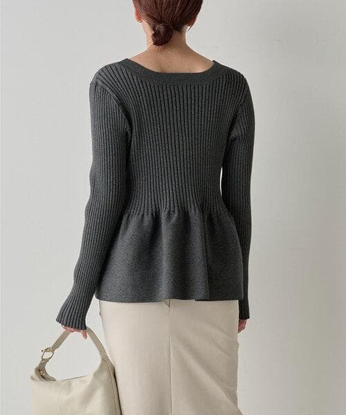 美品 24AW GALLARDAGALANTE ペプラム2WAYカーデ