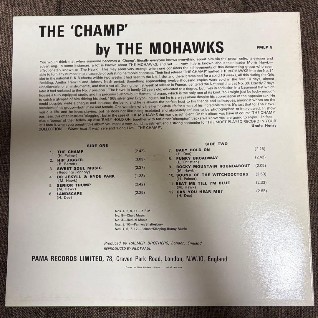 THE CHAMP the MOHAWKS レコード 名盤