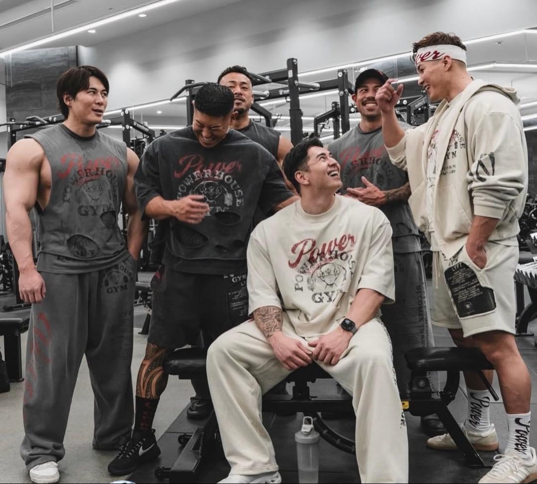 LÝFT × POWER HOUSE GYM Tシャツ　アイボリー XLサイズ