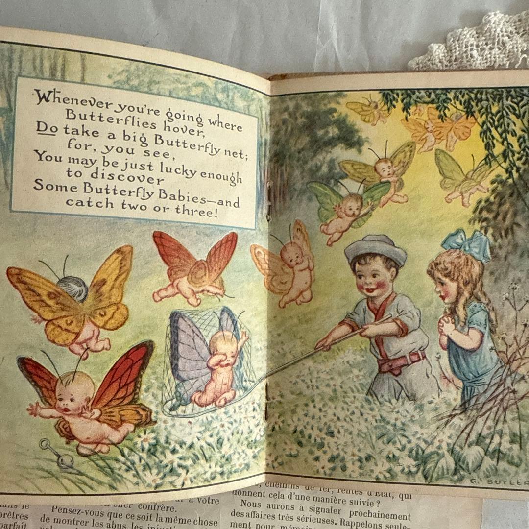 超レアなアンティーク絵本1917年　洋書ヴィクトリアン絵本ジャンクジャーナル妖精