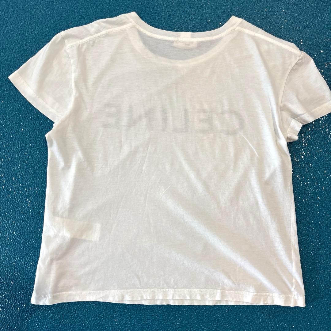【レディースM】CELINE　セリーヌ　半袖　カットソー　Tシャツ　 ホワイト