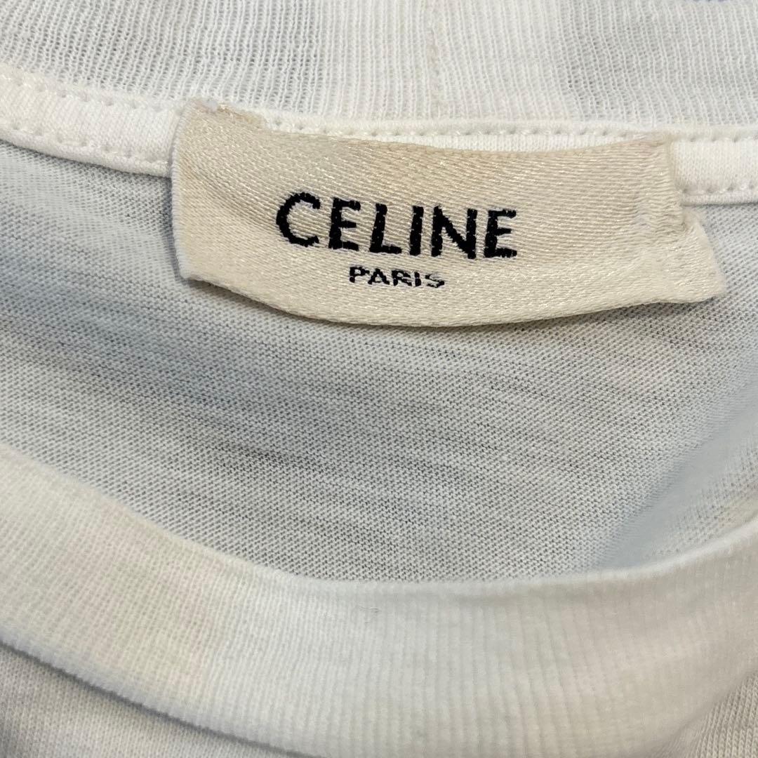【レディースM】CELINE　セリーヌ　半袖　カットソー　Tシャツ　 ホワイト