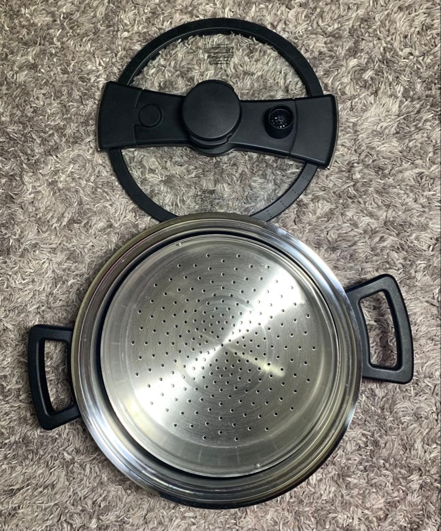 美品　MEYER　マイヤー QUICKER COOKING 4.0L 　蒸し