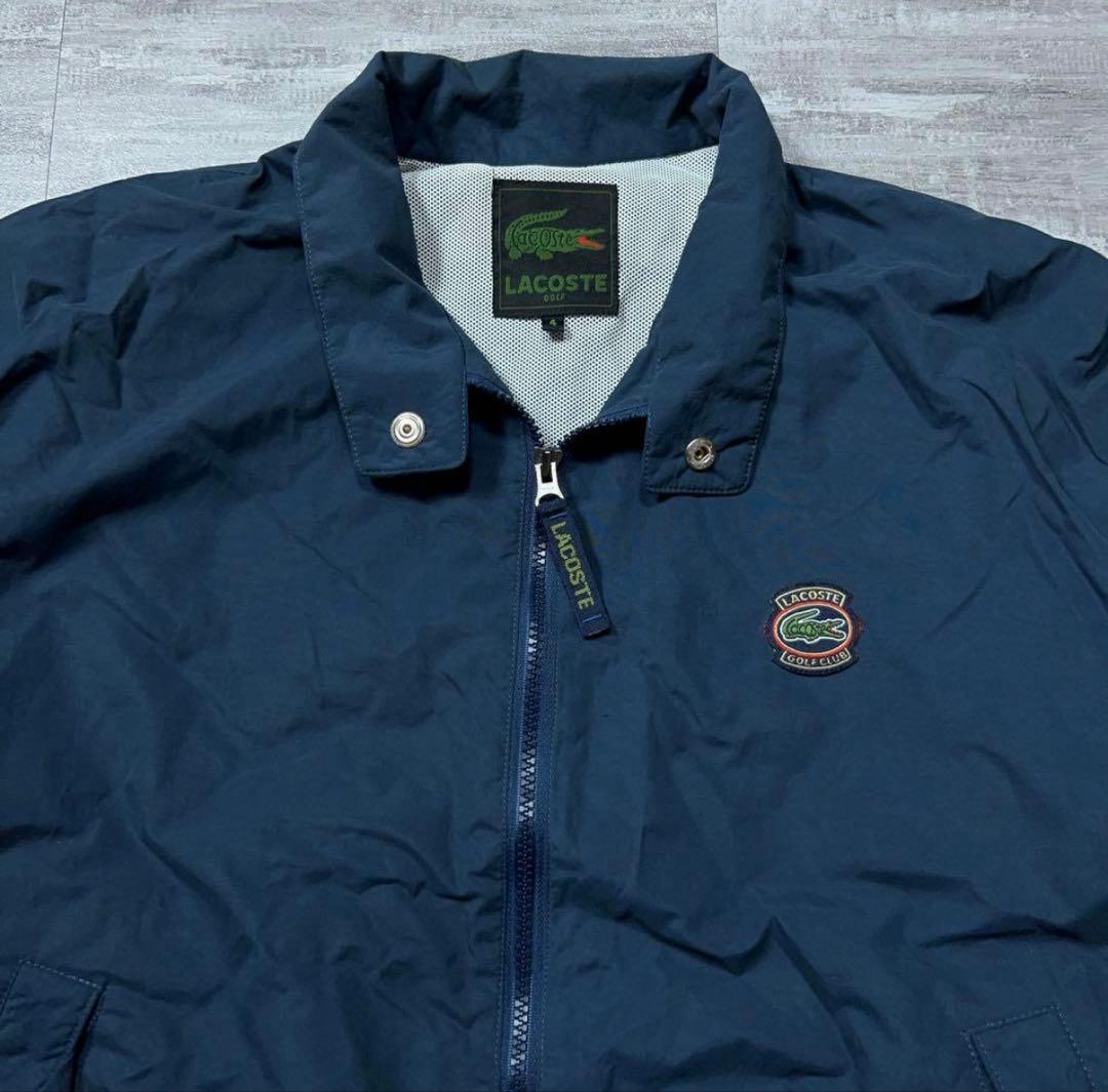90s LACOSTE ラコステ スウィングトップ ハリントンジャケット ネイビ