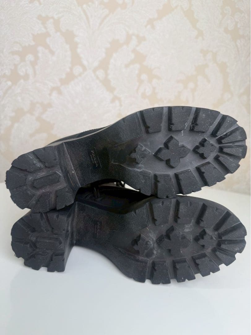 【極美品】PRADA プラダ モノリス ナイロン×レザー アンクルブーツ 37