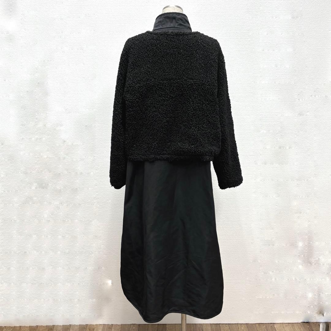 イアパピヨネ　スミスタイル　ボアブルゾン付き3WAY馬刺繍コート