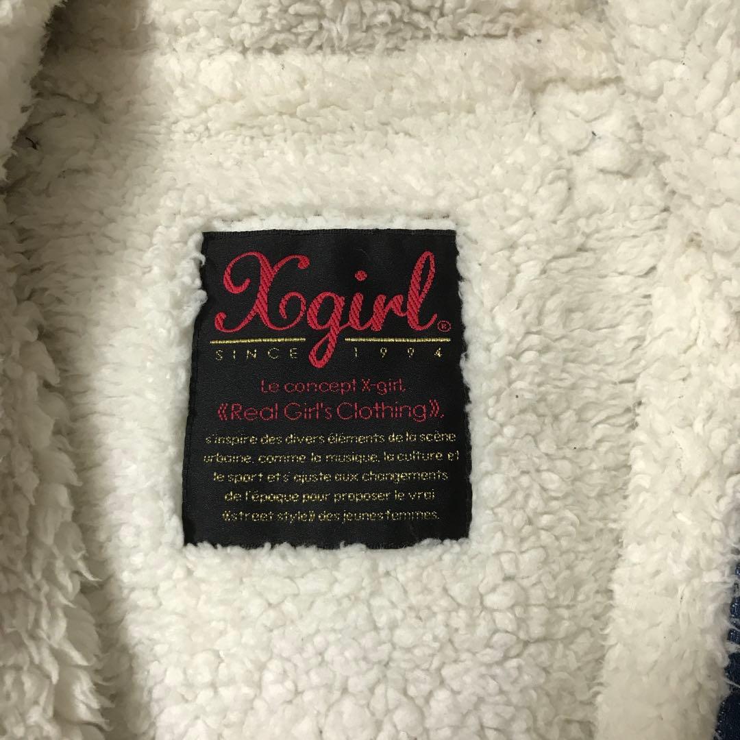 【2way】X-girl デニムコート モッズコート レディース ストリート