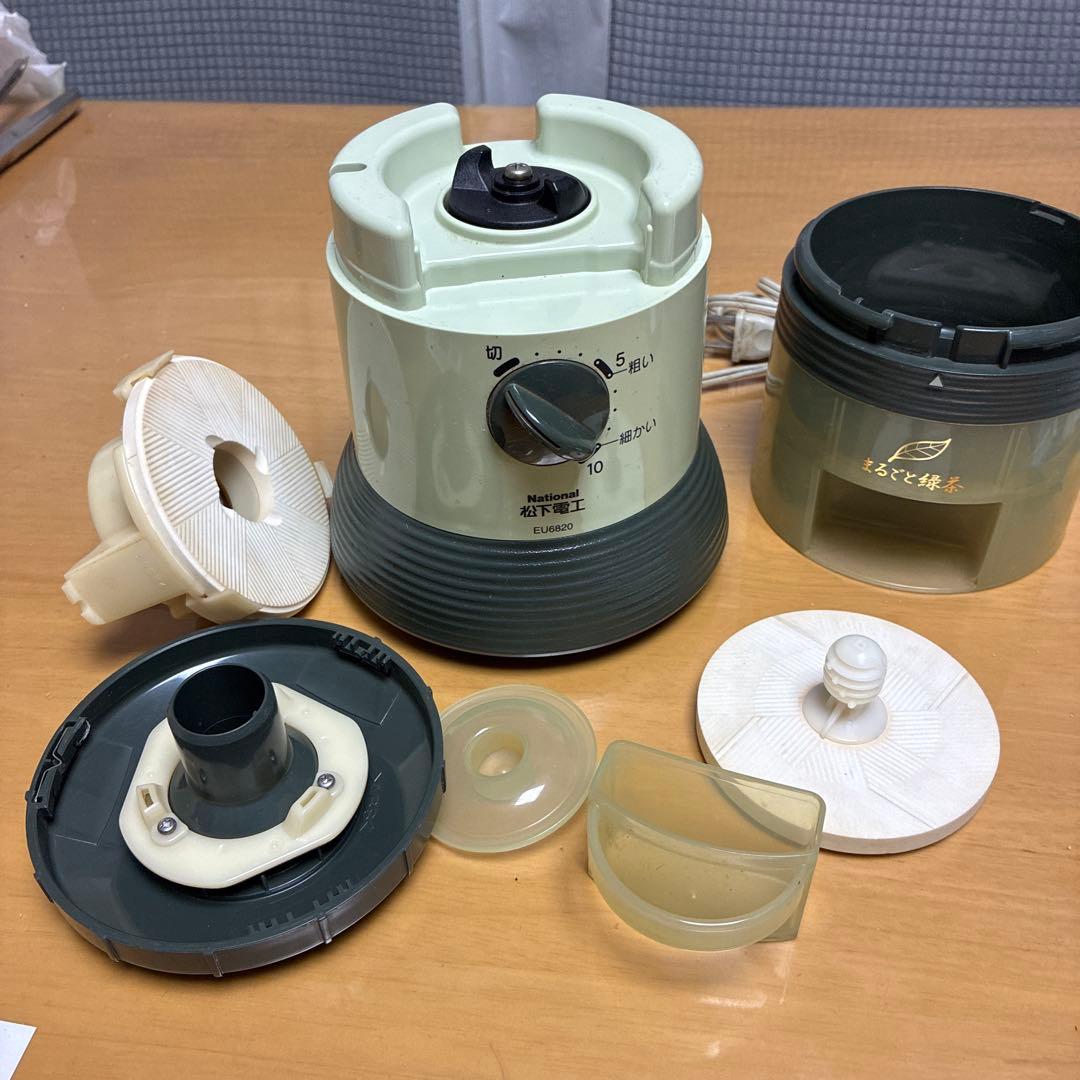 パナソニック 電動 お茶ミル まるごと緑茶 臼式 緑 EU6820 中古