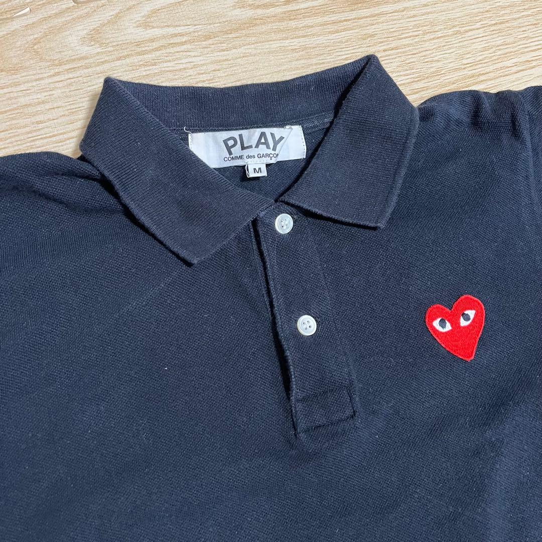 PLAY Comme des Garçons 半袖ポロシャツ M 黒