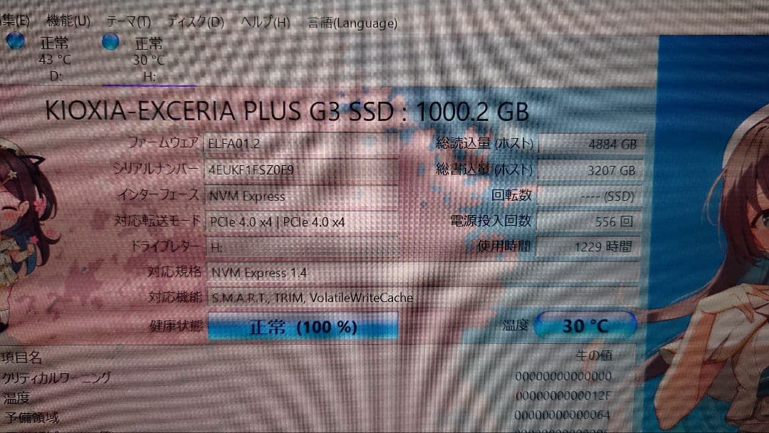 内蔵型SSD KIOXIA EXCERIA PLUS 1TB NVMe SSD