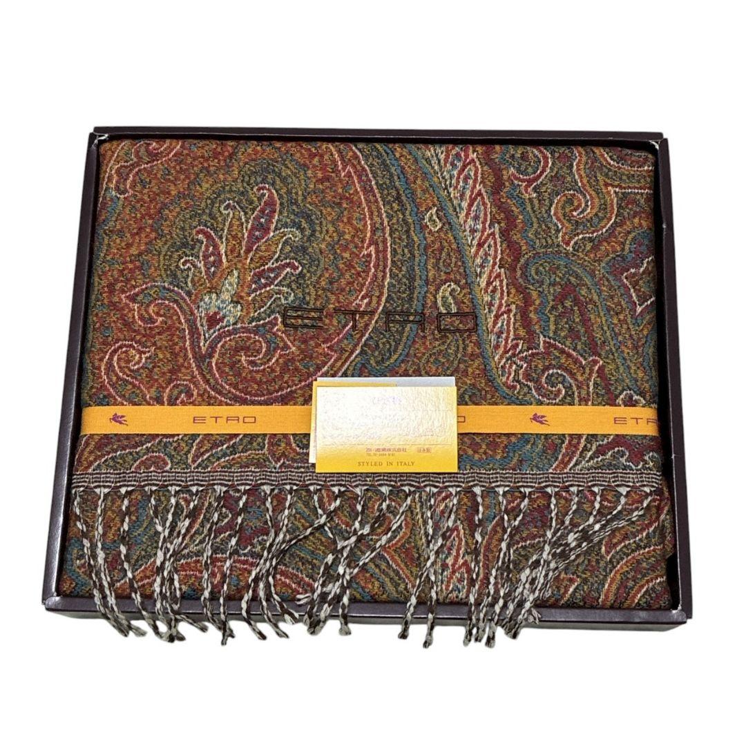 【新品・未使用品】ETRO エトロ ペイズリー ウール100% ひざ掛