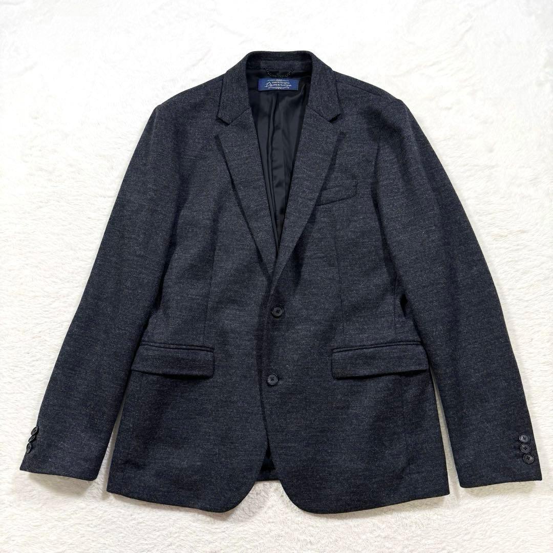 【美品】ナノユニバースx Damerino テーラードジャケット　XL ウール混
