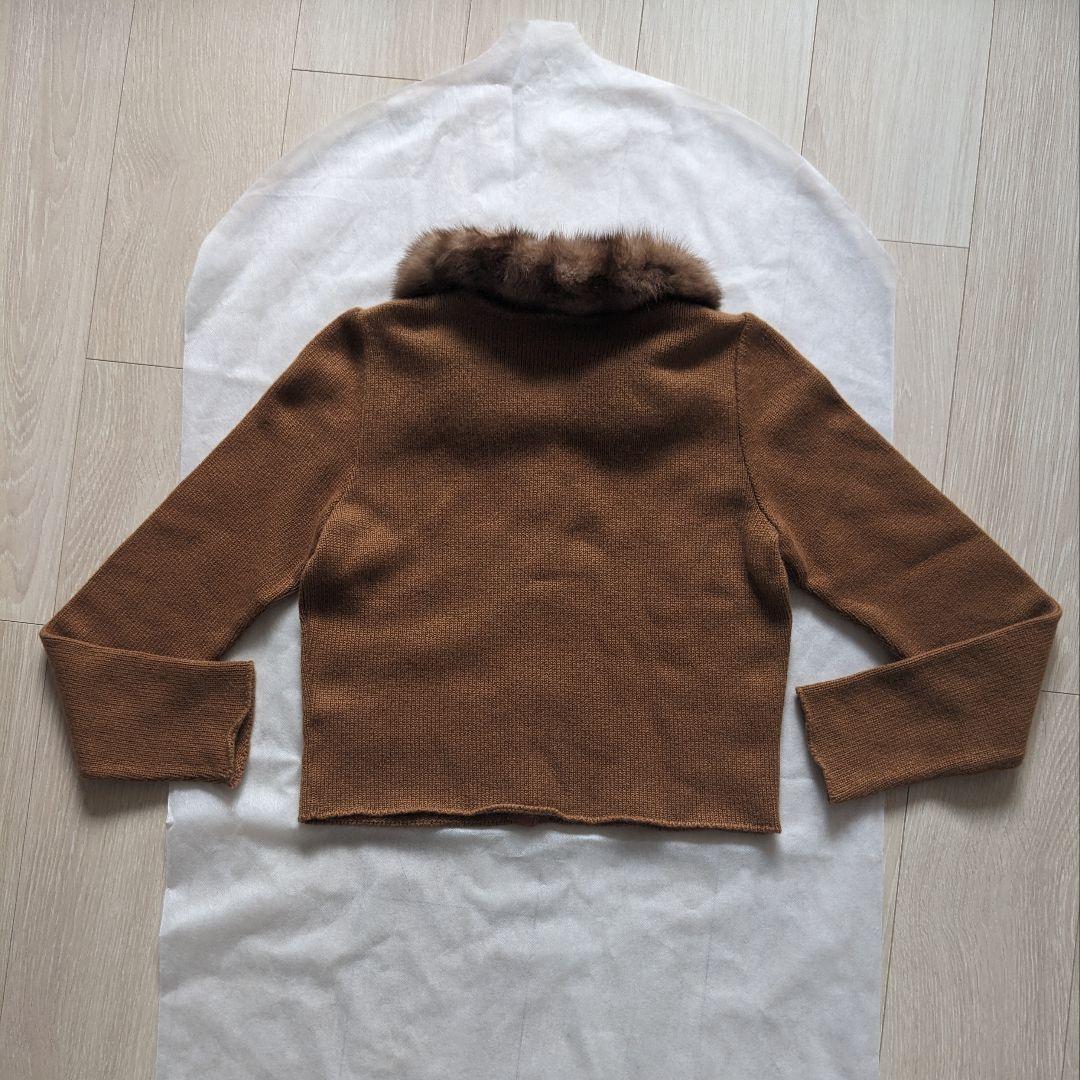 o*a様 美品♡FOXEY 艶々 セーブル ファー 付 カシミヤ カーディガン