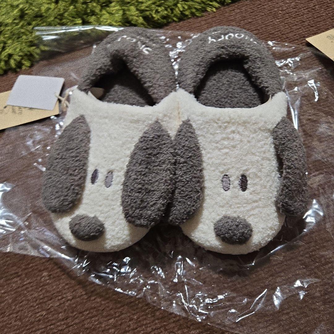 M☆　ジェラートピケ　スヌーピールームシューズ&ヘアバンドセット
