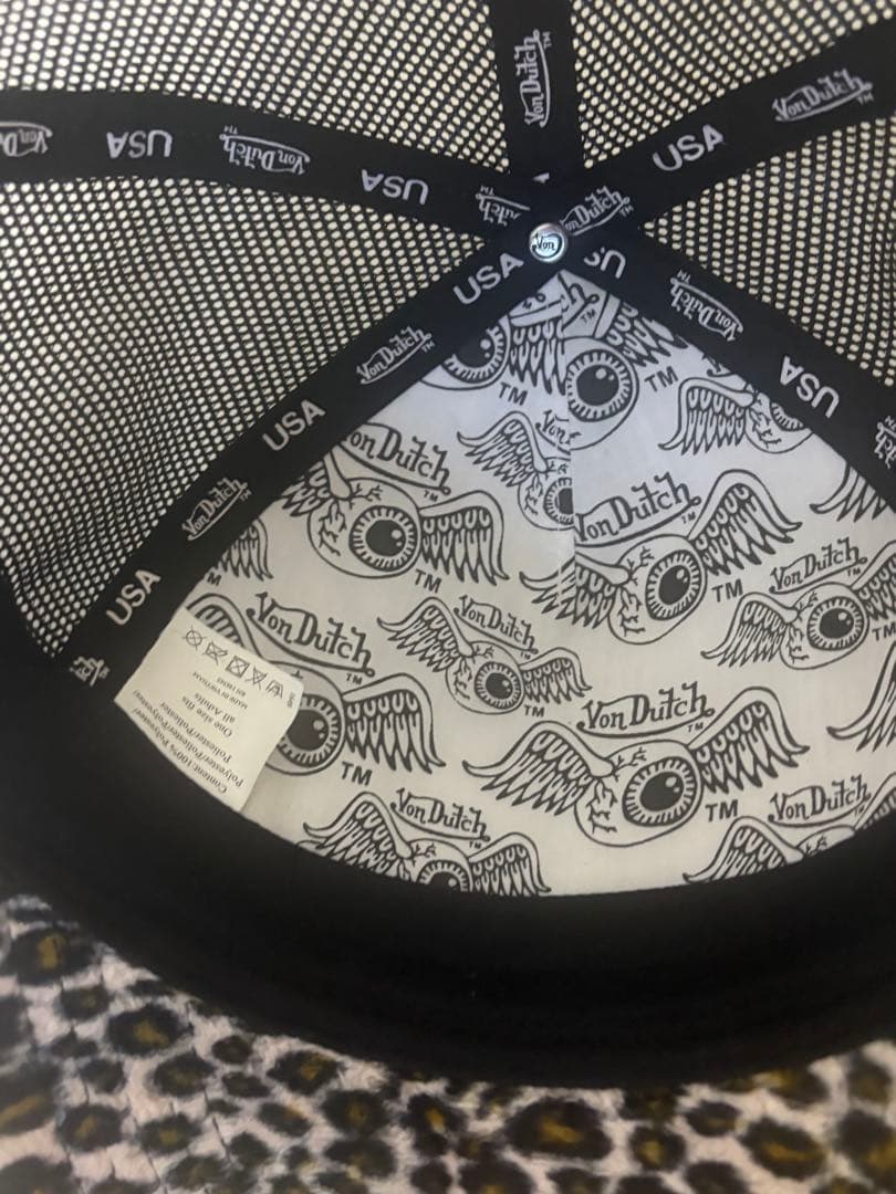 ❤︎さん専用 Von Dutch ヒョウ柄 メッシュキャップ