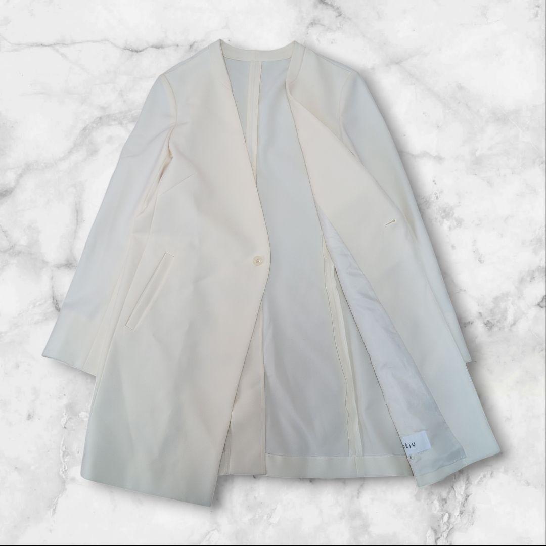 【専用】SOEJU ソージュ ストレッチファイン ロングノーカラージャケット