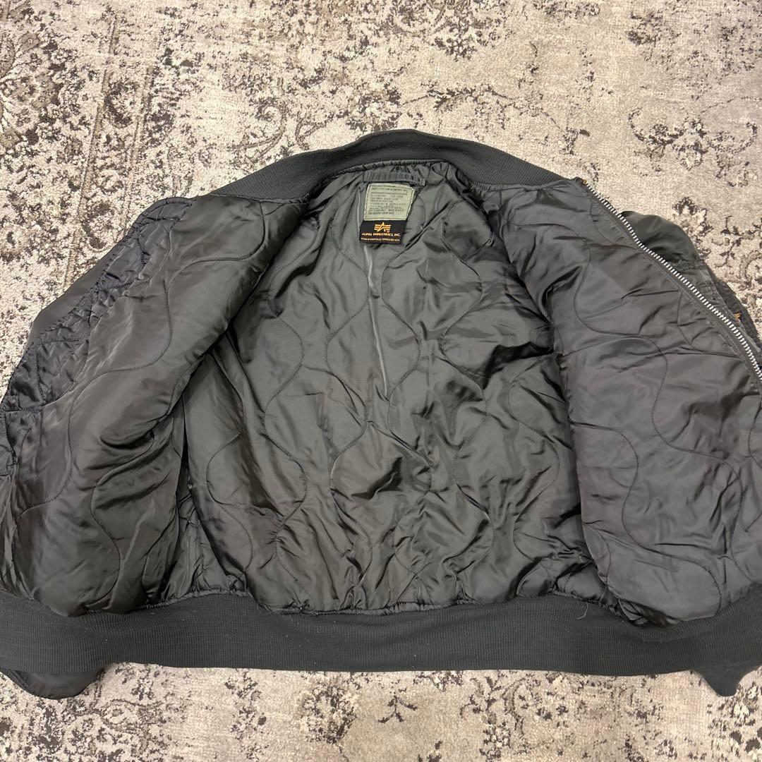 90s ALPHA INDUSTRIES MA-1 USA製 グランドクルー L