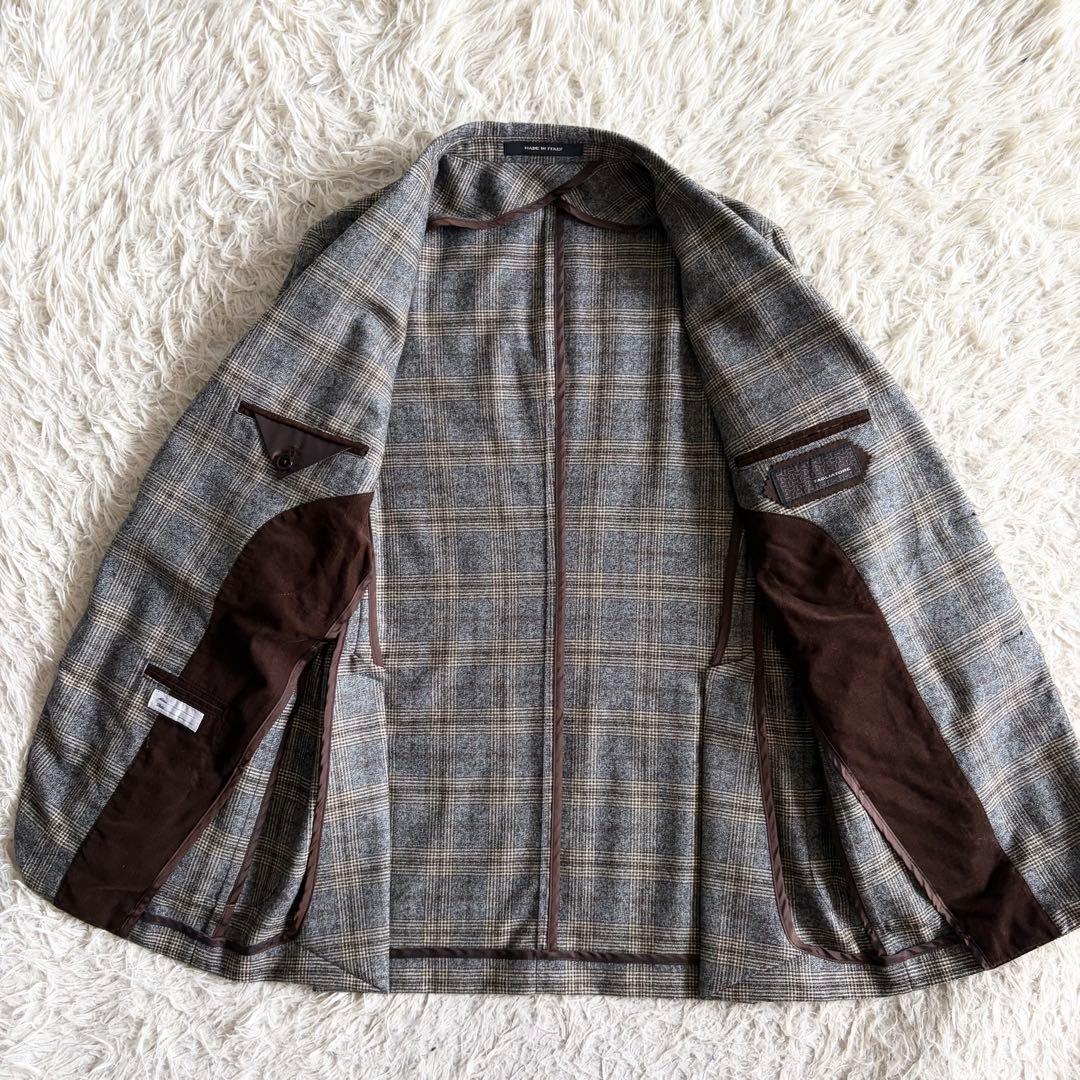 <極美品> TAGLIATORE 新ロゴ モンテカルロ グレー ジャケット 46
