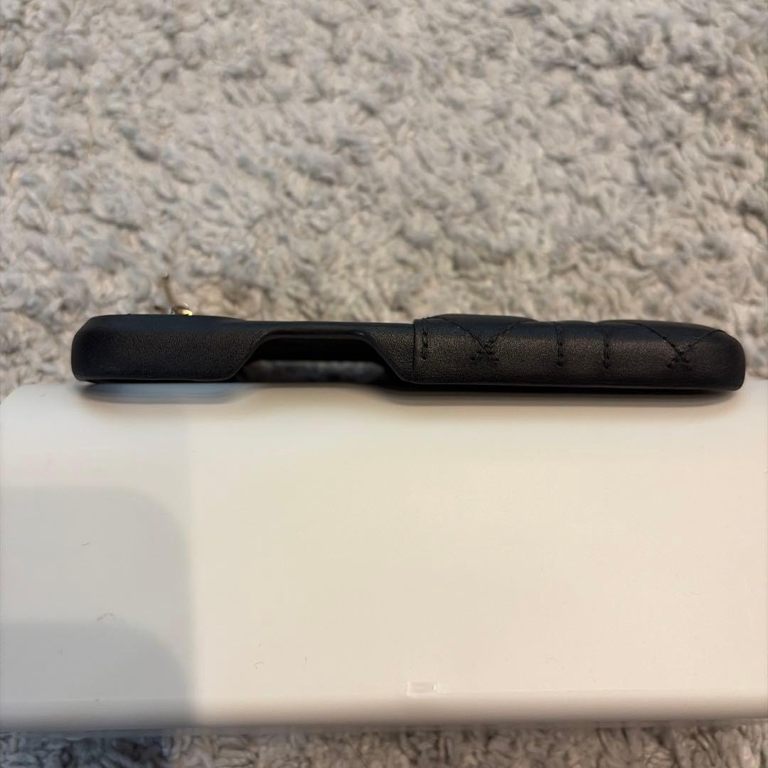 Dior ブラックレザー iPhone15ケース