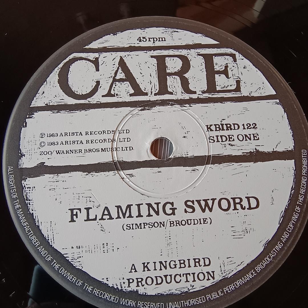 洋楽 UK 1st issue \"Flaming Sword/CARE\"