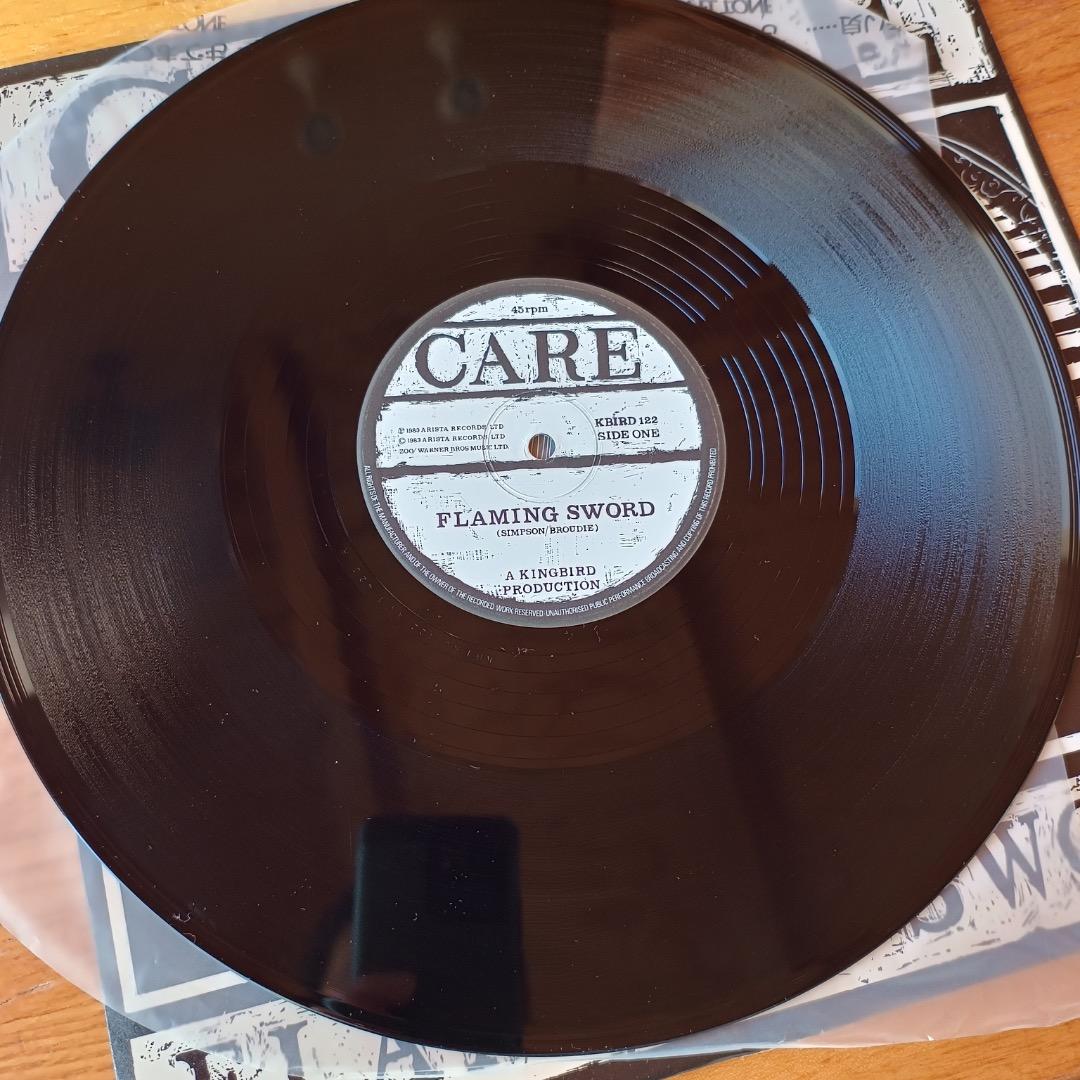 洋楽 UK 1st issue \"Flaming Sword/CARE\"