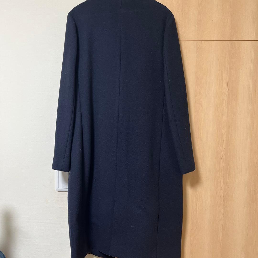 GREEN LABEL RELAXING ノーカラーコート　ネイビー　サイズ40