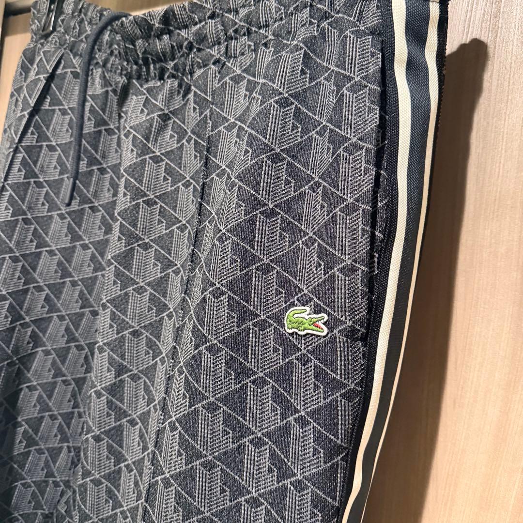 未使用品 LACOSTE モノグラム ジャガード トラックパンツ