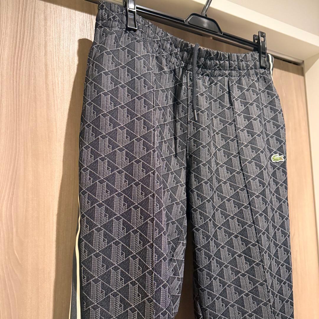 未使用品 LACOSTE モノグラム ジャガード トラックパンツ