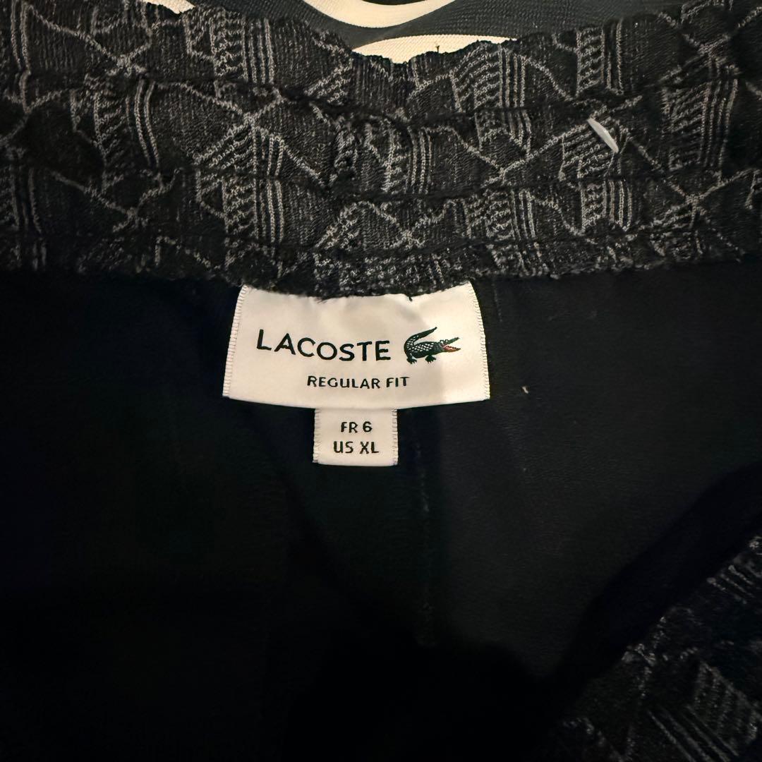 未使用品 LACOSTE モノグラム ジャガード トラックパンツ