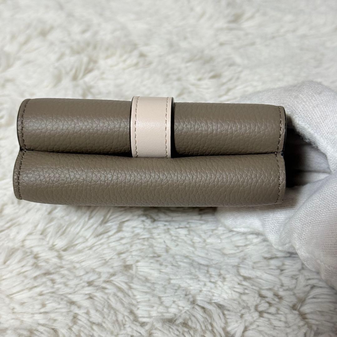 未使用✨ロエベ　アナグラム　バーティカル　トライフォールド ウォレット　レザー
