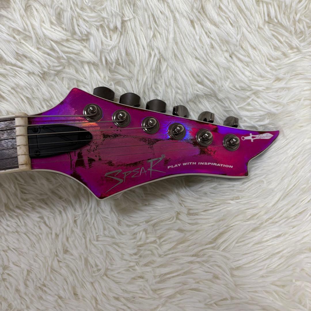 エレキギター　SPEAR Gladius ホログラム　パープル系