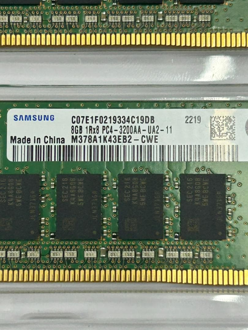 Samsung 8GB DDR4 2枚セット M378A1K43EB2-CWE