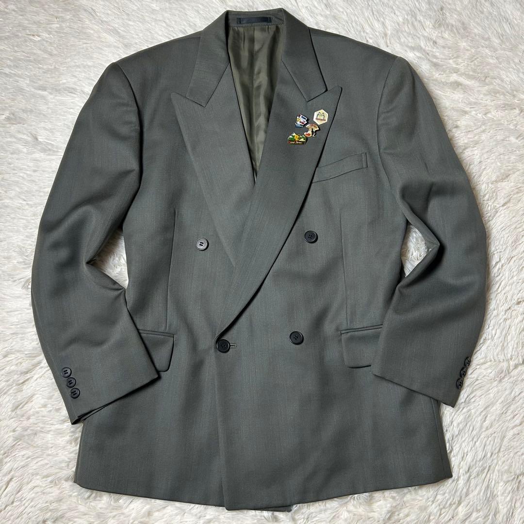 vintage✨ ダブルブレストスーツ セレモニー カジュアルスーツ ピンズ
