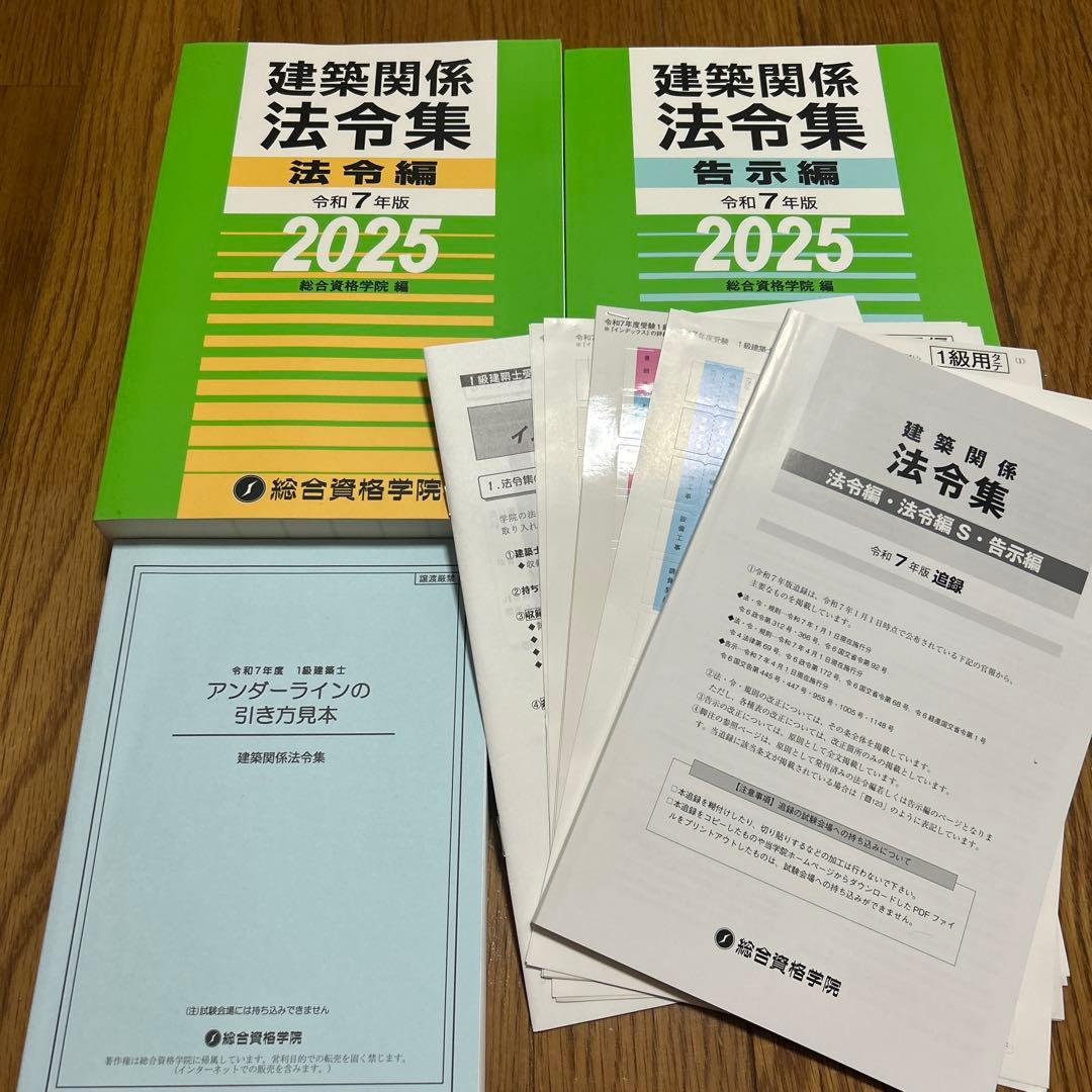 令和7年度版 総合資格一級建築士テキスト フルセット