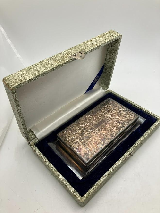 【希少品】純銀製　三越　シガレットボックス