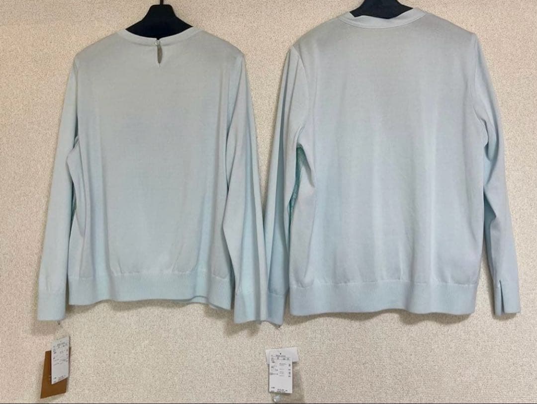 新品未使用タグ付きレリアン13＋アンサンブルニットカーディガン春100,100円