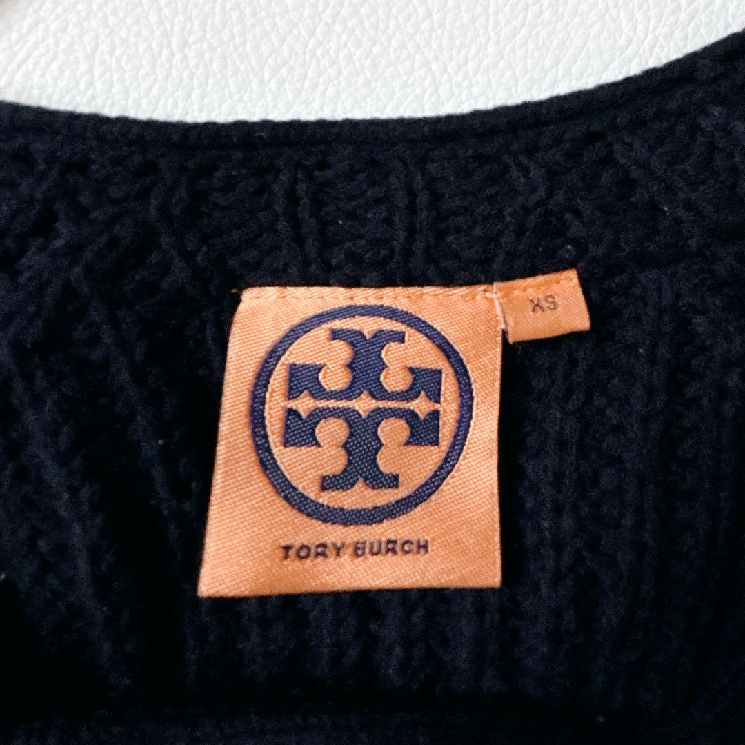 未使用級♡トリーバーチ ニットコート ダブル ロゴボタン 金ボタン ナポレオン