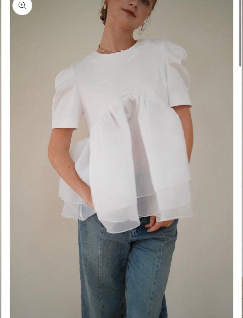 【新品】Acka. tulle peplum tee