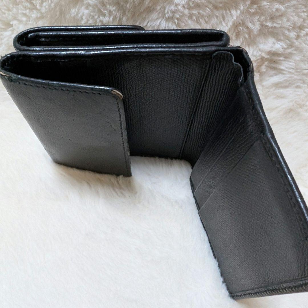 シャネル　CHANEL　ココボタン　ブラック　二つ折り　財布