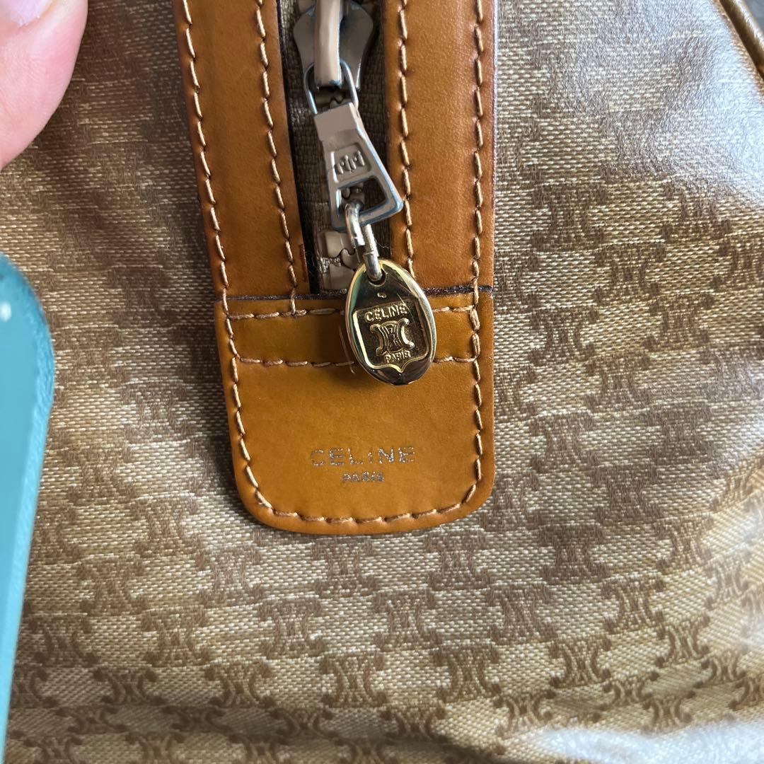 CELINE ボストンバッグ ベージュ キャンバス
