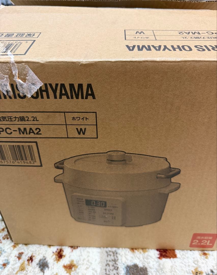 【未使用品】アイリスオーヤマ PC-MA2-W ホワイト 電気圧力鍋