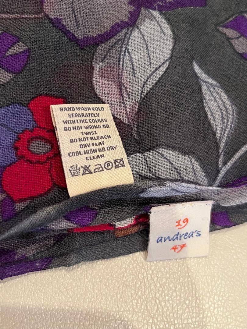 d*9様 アンドレアズ 19 andrea's 47❤️カシミアプリントストール