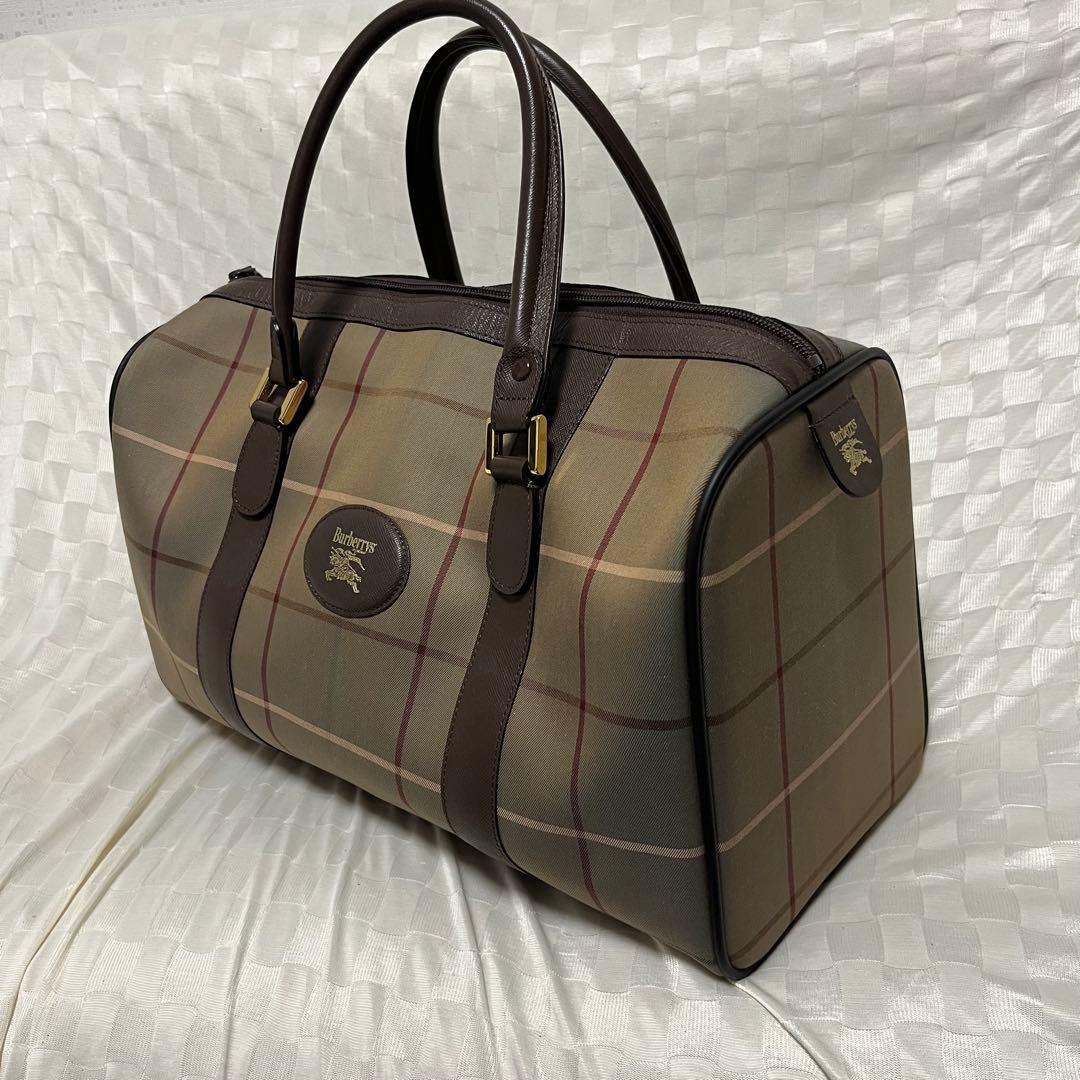 【美品】Burberrys バーバリー　ボストンバック ハンドバッグ　ホースロゴ