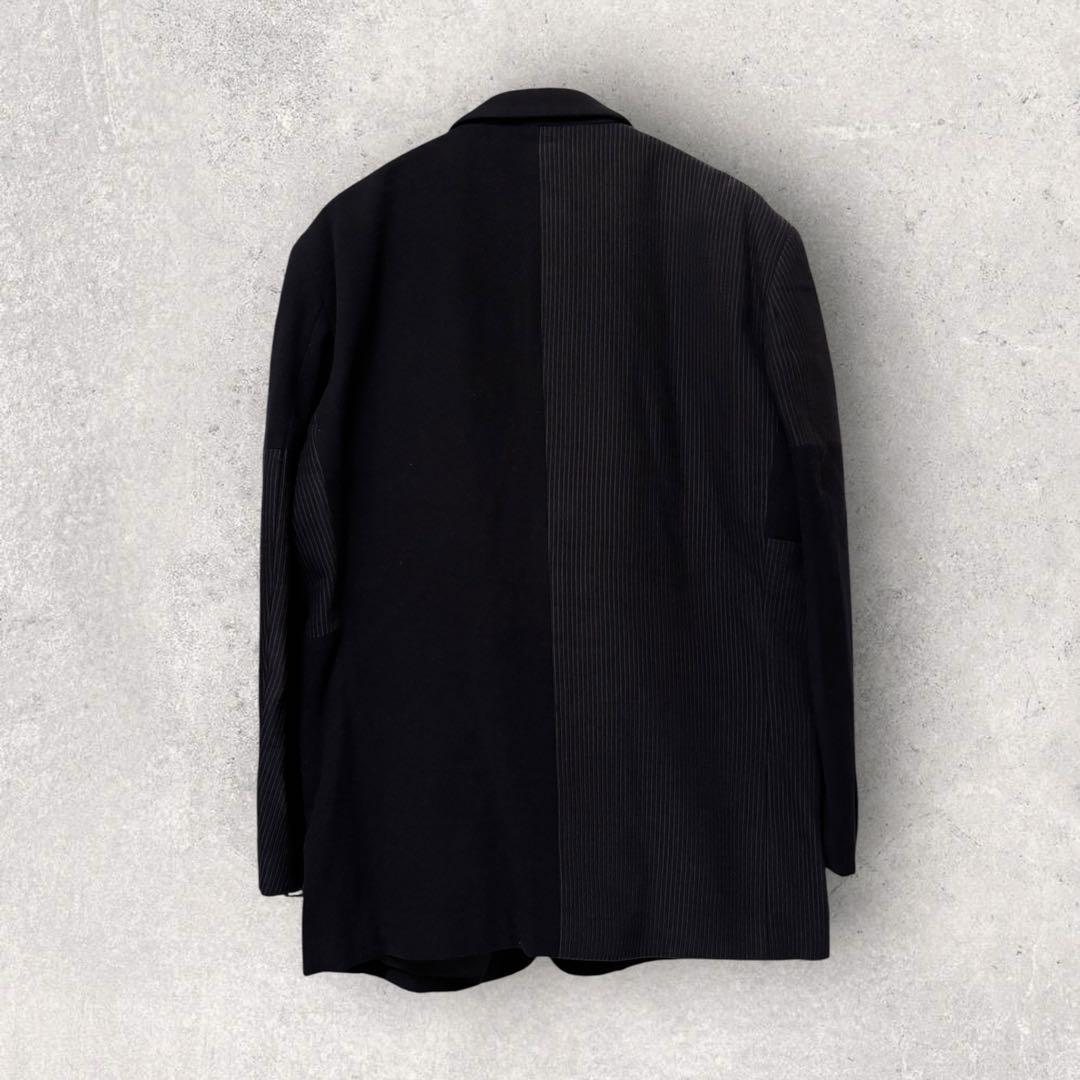 希少 LANVIN パッチワーク 再構築 テーラードジャケット モード 50
