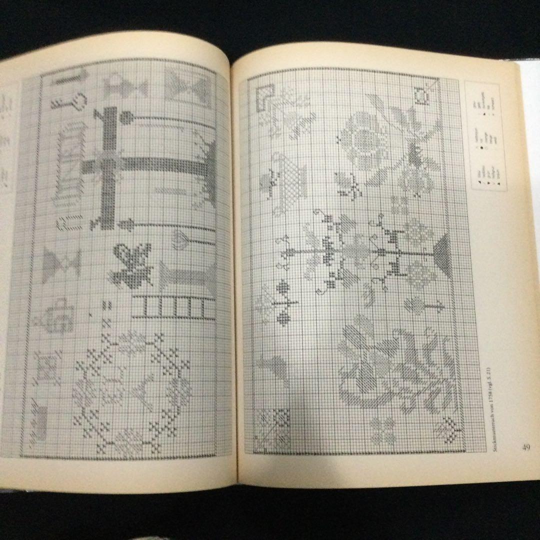 刺繍　サンプラー　図案集　ドイツ語　洋書　刺しゅう　歴史　パターン　ステッチ
