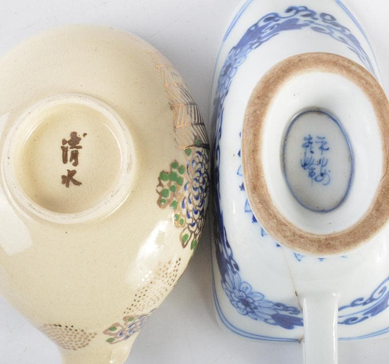 茶道具　京焼　薩摩焼など　湯冷まし　4点まとめて　C R4318