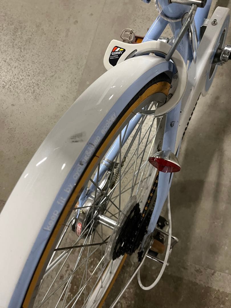 （直接お渡し希望）MAHALO 子供用自転車 水色 前面バスケット付き