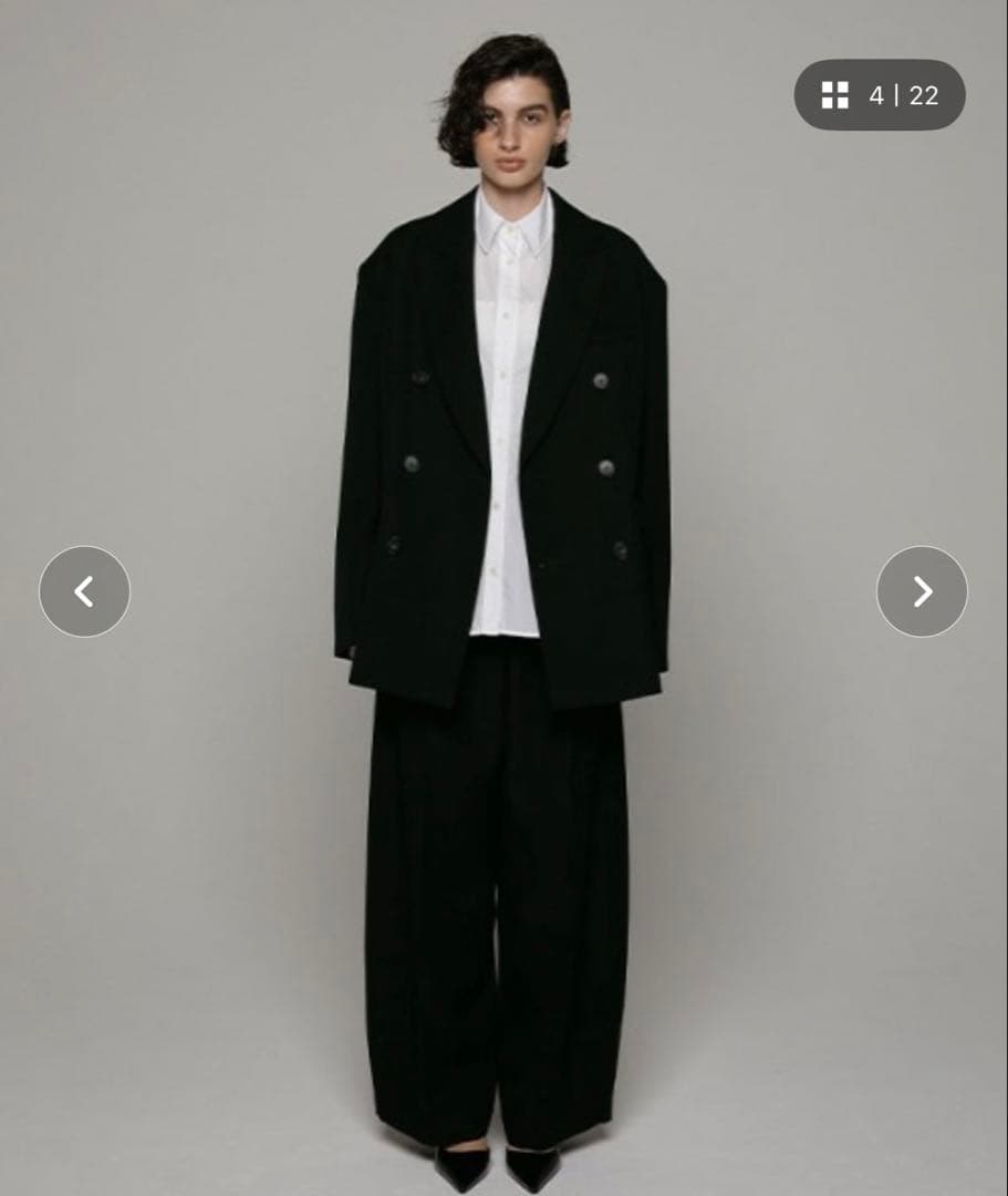 日曜限定値下げ　 SANTE ダブルブレストジャケット Sサイズ グレー