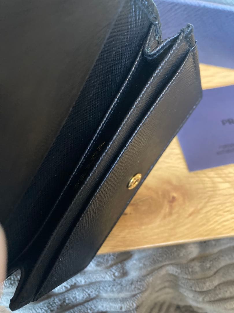 PRADA ブラックレザー 名刺入れ 箱・カード付き